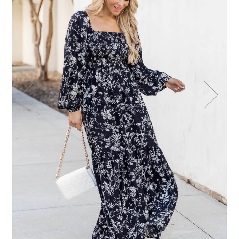 Pink Lily Dress in Green